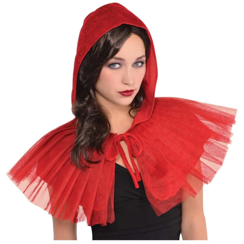 Red Riding Hood Capelet Halloween Costume Accessory One Size